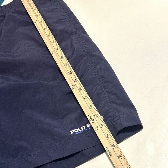 Polo Sport Ralph Lauren Swim Trunks Shorts Men L Blue Lined Drawstring Y2K VTG - Picture 7 of 11
